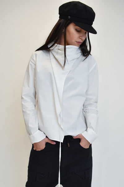 Oversized white shirt F1909