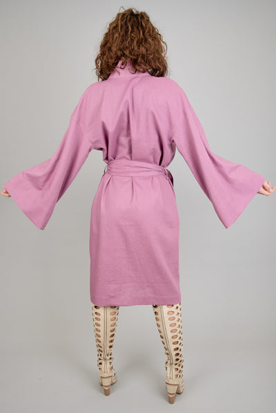 Linen kimono dress F2257