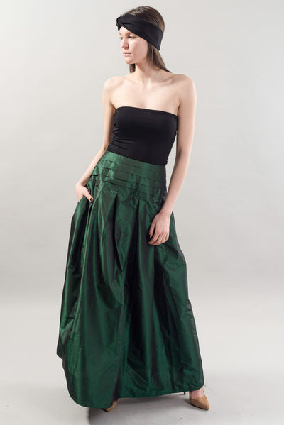 Green Long Maxi Skirt F1819