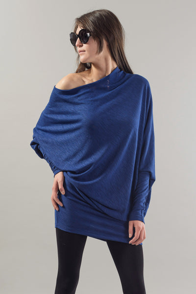 Oversized knit off shoulder top F1746