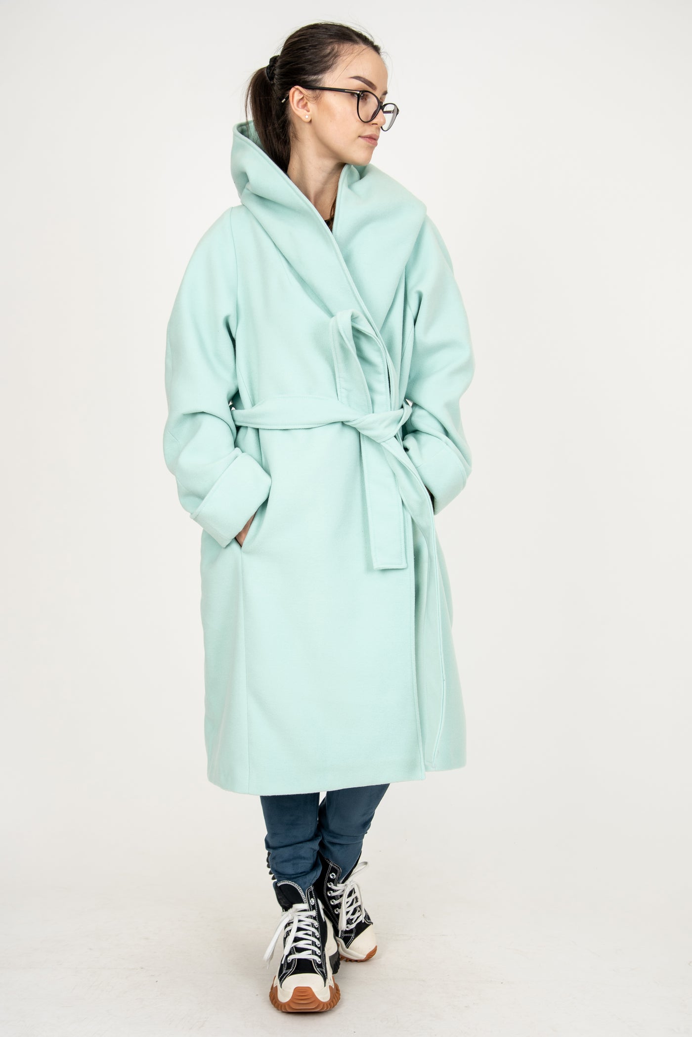 Cashmere wool coat F2392