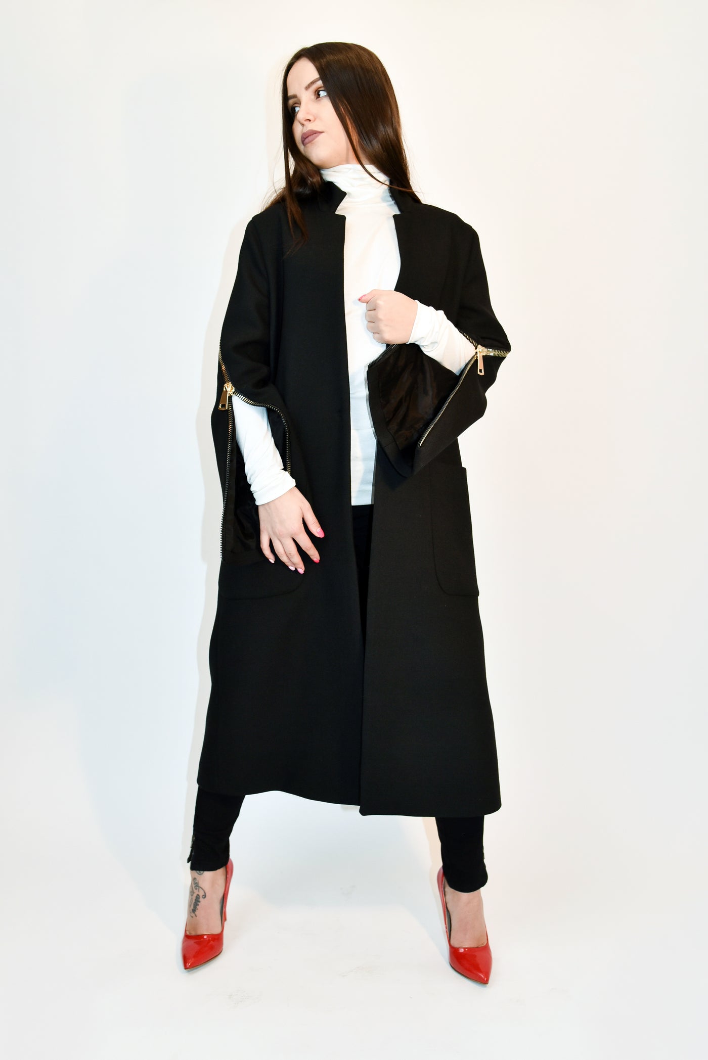 Long wool staight coat F1971
