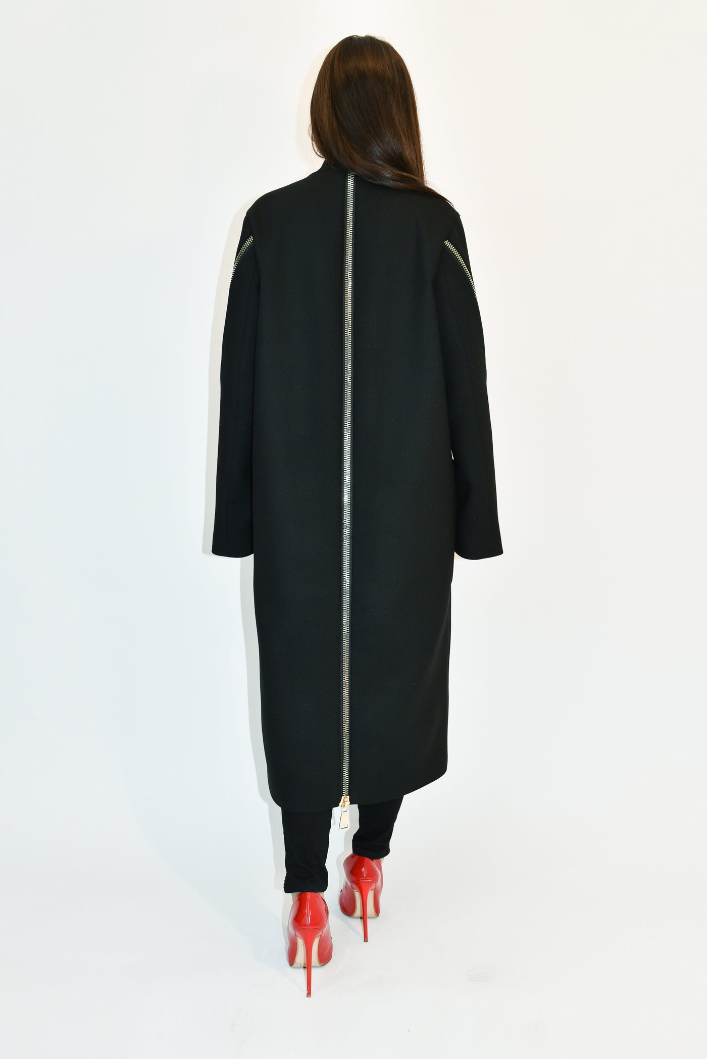Long wool staight coat F1971