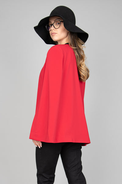 Red cape coat