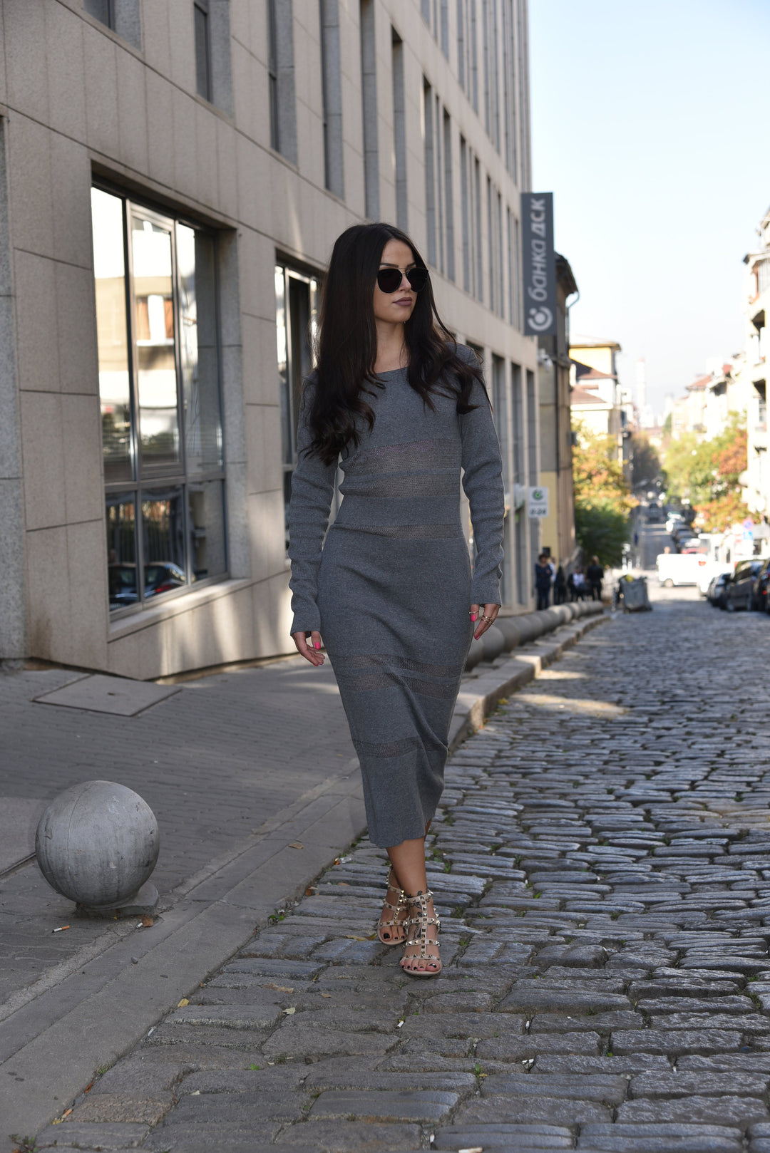 french grey tula brushed knit dress sweater F1951 3XL Ken's Steak House Chef's finished with gold buttons Sleeve:36/37 T Style-Classic Collar