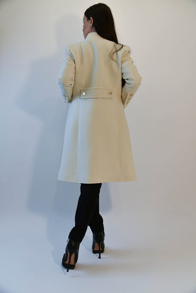 ONE OFF Off white wool coat F1994